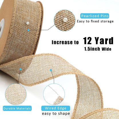 Natural Burlap Wired Ribbon: The Zero-Waste Christmas Accessory That Replaces Synthetic Plastic