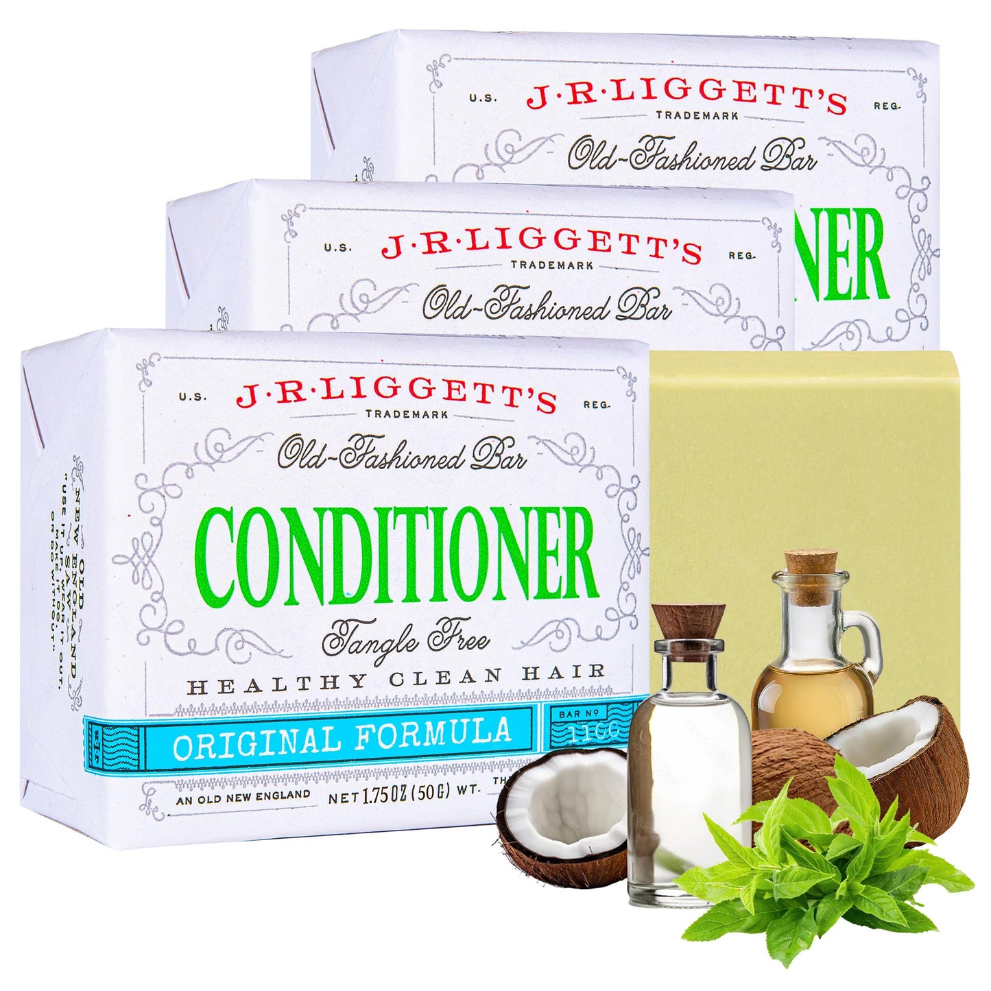 Plastic-Free, Sulfate-Free Shampoo Bar 3-Pack, Vegan – J.R. Liggett's