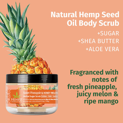 Fragrance-Free Sugar Body Scrub with Hemp Seed Oil – HEMPZ