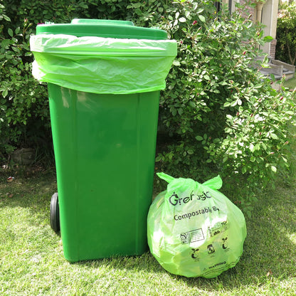 GreFusion 1.2 Gallon Compostable Bags - 125 Count (BPI Certified)