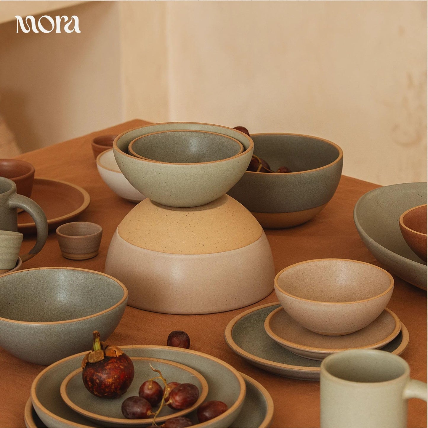 Lead-Free Ceramic Bowls, Lab-Tested – Mora (Set of 4, 28oz)
