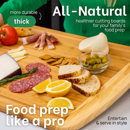 Non-Toxic Organic Bamboo Cutting Board, XL, FSC – Greener Chef