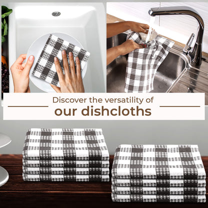 Microplastic-Free Kitchen: Urban Villa Cotton Dish Towels 6-Pack Non-Toxic