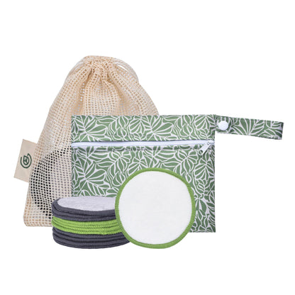 Greenzla Reusable Makeup Remover Pads: 20-Pack Bamboo Cotton Rounds