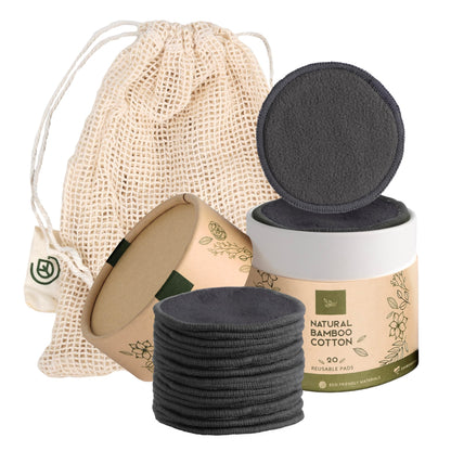 Greenzla Reusable Makeup Remover Pads: 20-Pack Bamboo Cotton Rounds