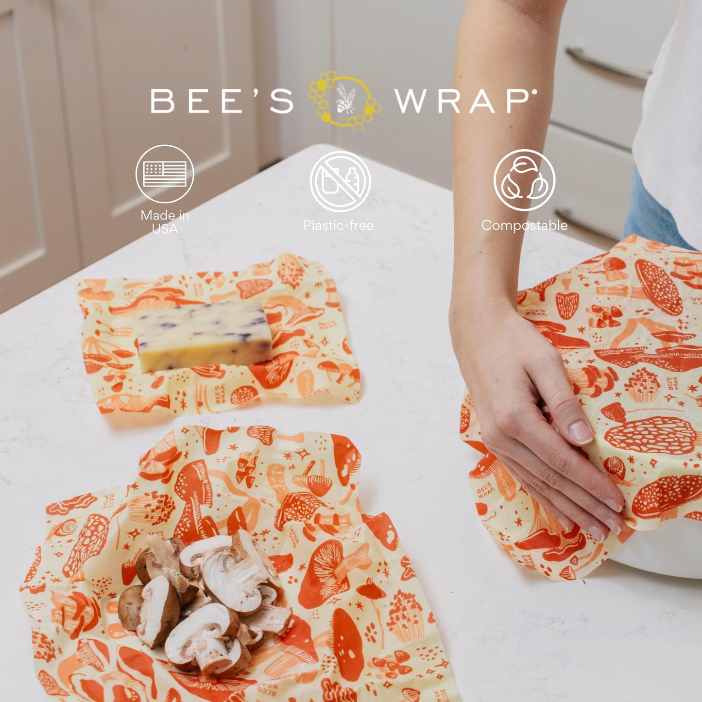 Plastic-Free Vegan Reusable Food Wrap Roll – Bee's Wrap