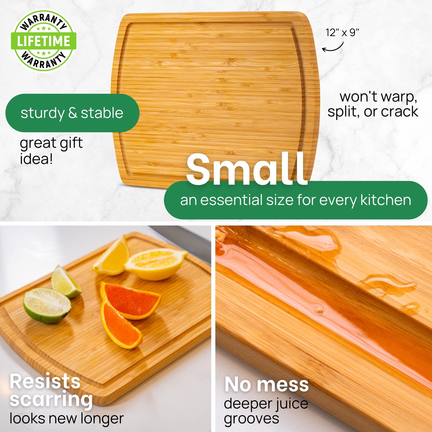 Non-Toxic Organic Bamboo Cutting Board, XL, FSC – Greener Chef