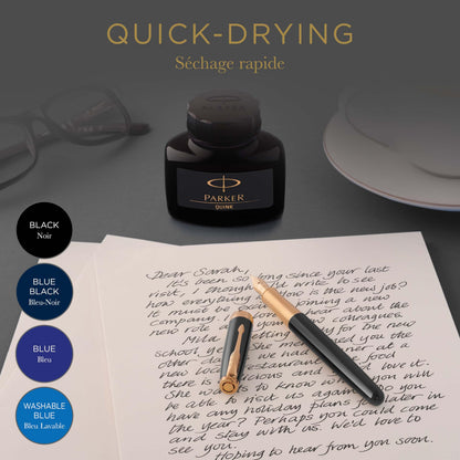 Sustainable Gift Wrap: Parker Quink Ink Bottle Fountain Pen Refill Non-Toxic