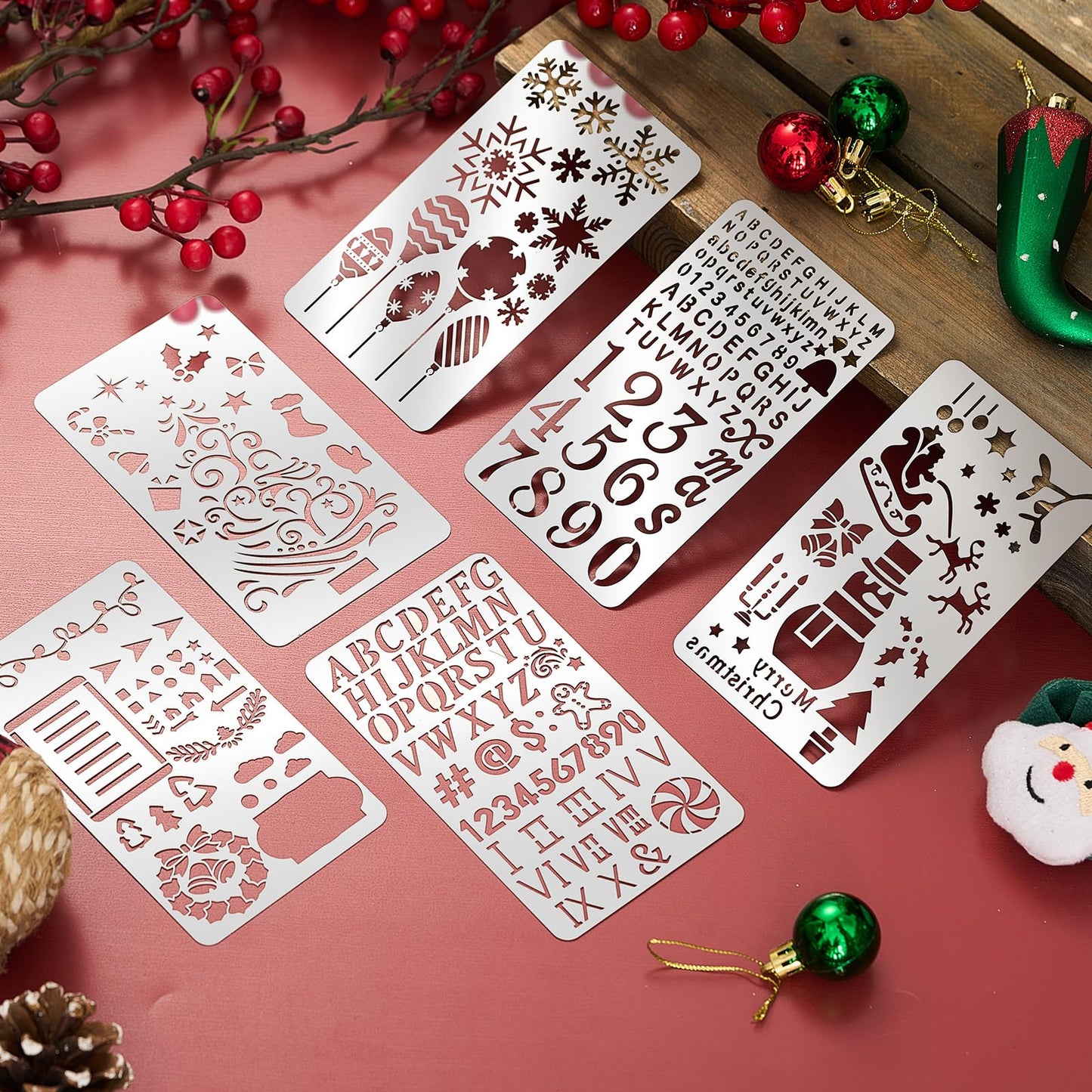 Sustainable Gift Wrap: Lewtemi Metal Stencils Stainless Steel Craft Non-Toxic