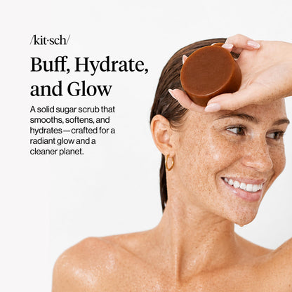Plastic-Free Sugar Body Scrub Bar, Vegan & Leaping Bunny – Kitsch