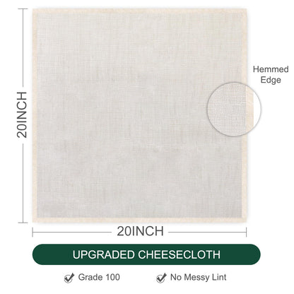 Organic Unbleached Cotton Cheesecloth (Grade 100, 6-Pack)