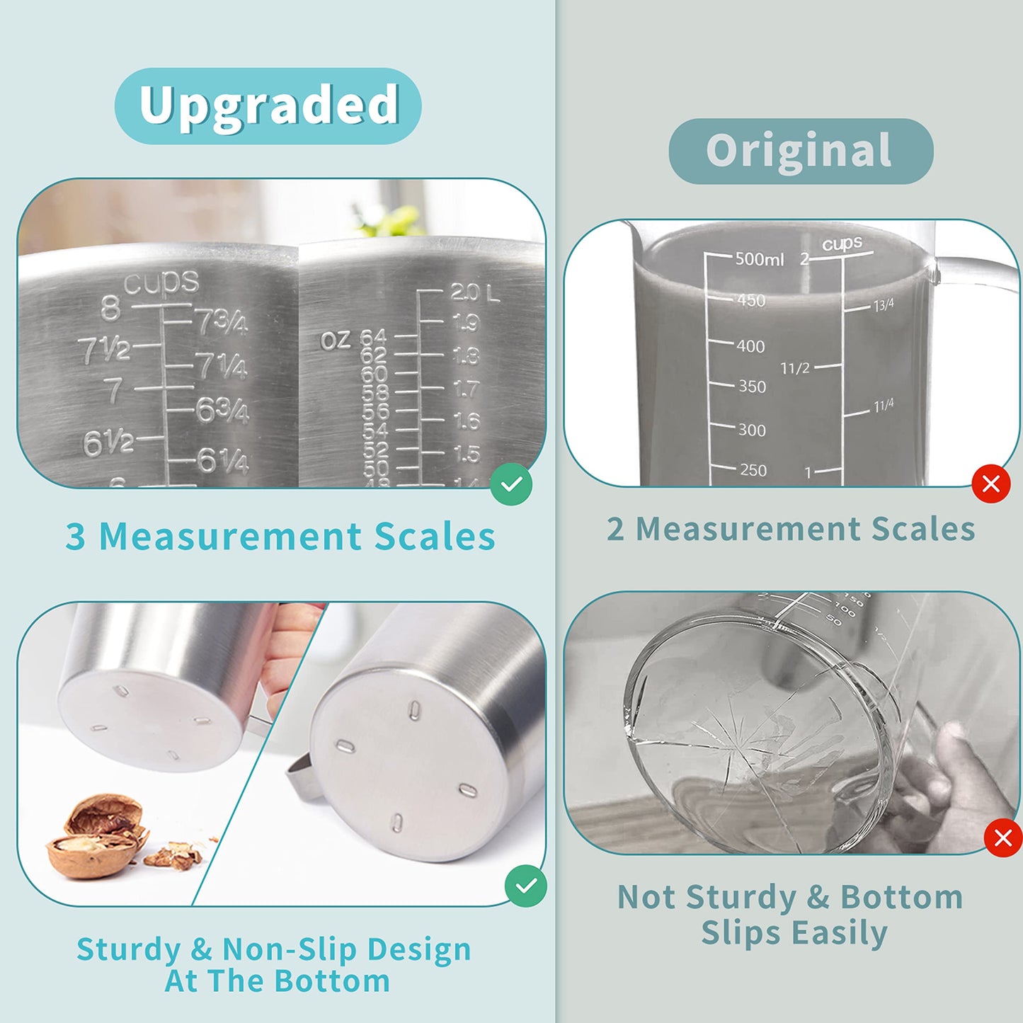 Microplastic-Free 304 Stainless Steel Measuring Cup – Newness