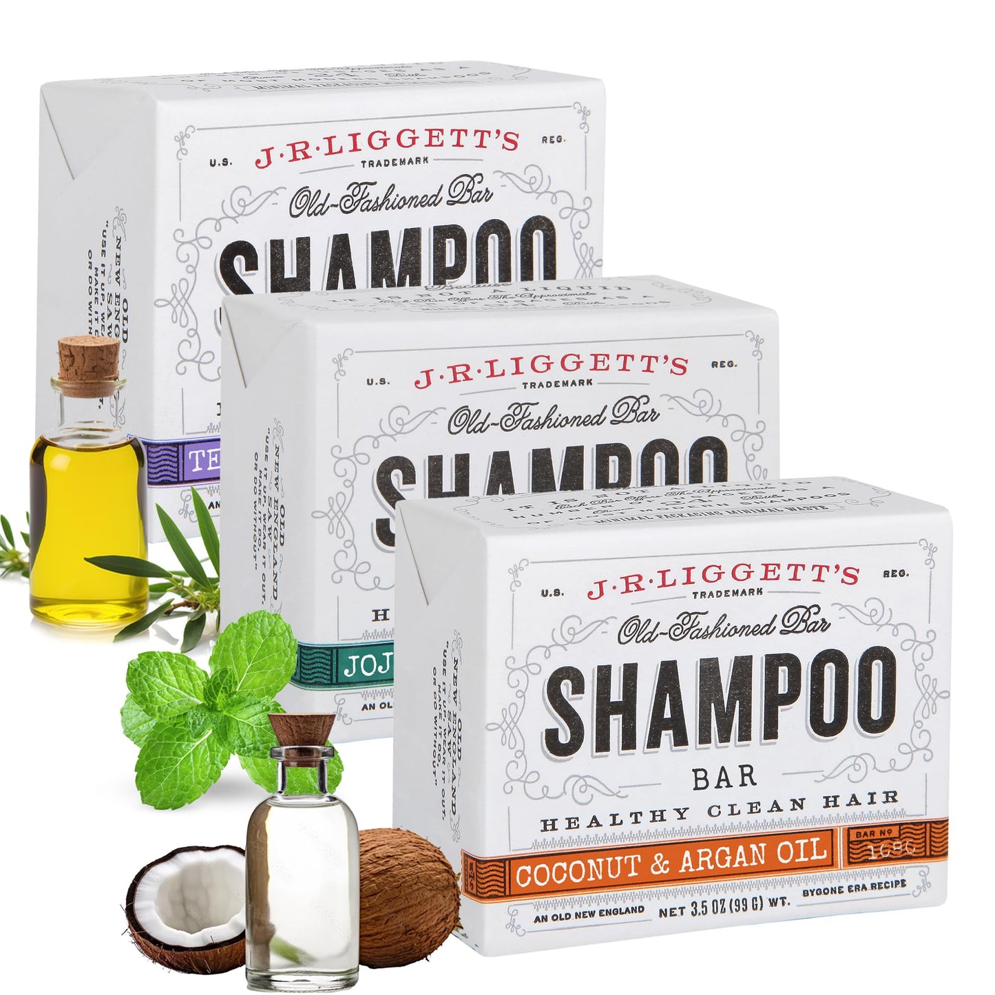Plastic-Free, Sulfate-Free Shampoo Bar 3-Pack, Vegan – J.R. Liggett's