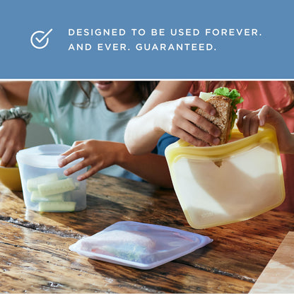 Reusable Silicone Food Storage Bags, Rainbow 4-Pack – Stasher