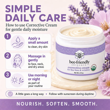 USDA Certified Organic Fragrance-Free Face Cream, Corrective – BeeFriendly