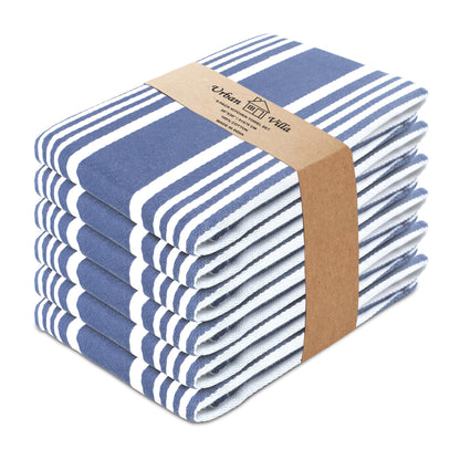 Microplastic-Free Kitchen: Urban Villa Cotton Dish Towels 6-Pack Non-Toxic