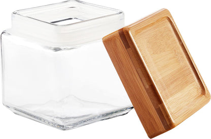 Plastic-Free Stackable Glass Jars with Bamboo Lids, 4-Pack – Anchor Hocking
