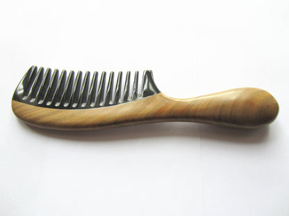 Handmade Buffalo Horn & Sandalwood Anti-Static Combs, 2-Pack – Myhsmooth