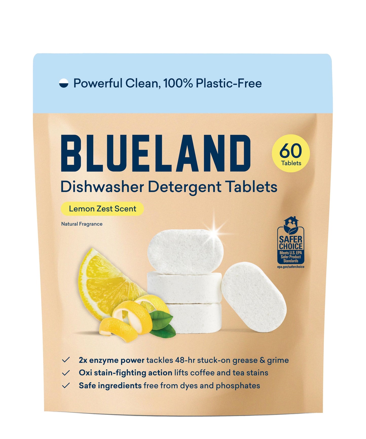 Blueland 100% Plastic-Free Dishwasher Detergent Tablets (36 Count)