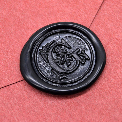 Traditional Wax Seal Stamp: Brass Head & Wooden Handle for Elegant, Zero-Waste Correspondence