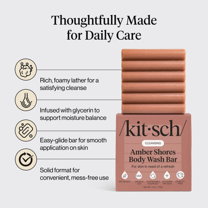 Plastic-Free Sugar Body Scrub Bar, Vegan & Leaping Bunny – Kitsch