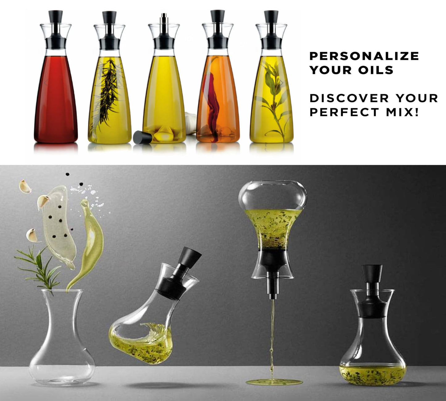 Plastic-Free Borosilicate Glass Oil & Vinegar Carafe – Eva Solo