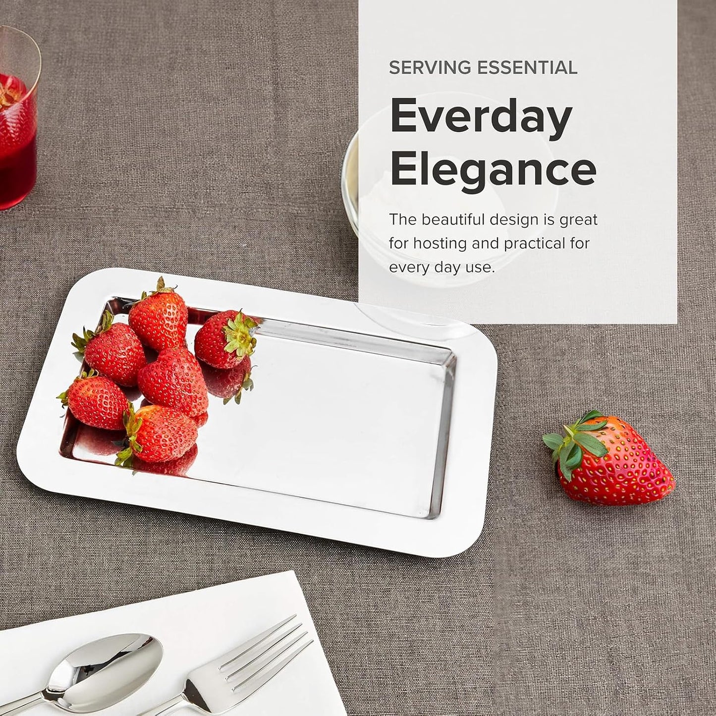 Non-Toxic Stainless Steel Serving Tray (Frieling, 18/10)