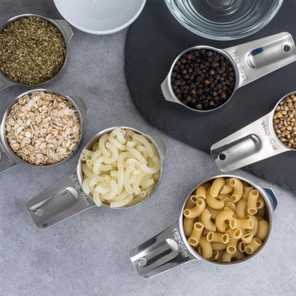 Microplastic-Free 18/8 Stainless Steel Measuring Cups & Spoons Set, 13-Piece