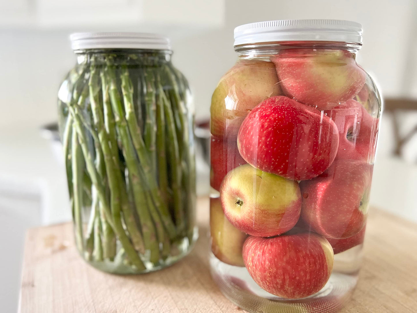 1-Gallon Glass Mason Jars with Airtight Metal Lids, 2-Pack - Kitchentoolz