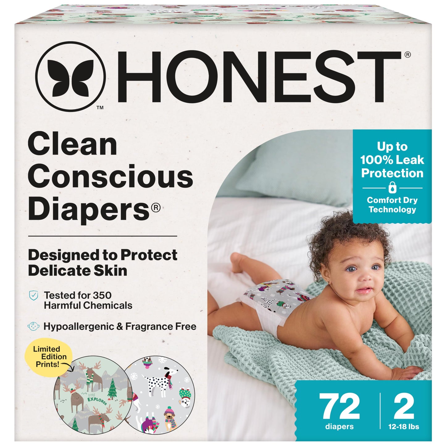 The Honest Company Comfort Dry Diapers: TCF Plant-Based Protection