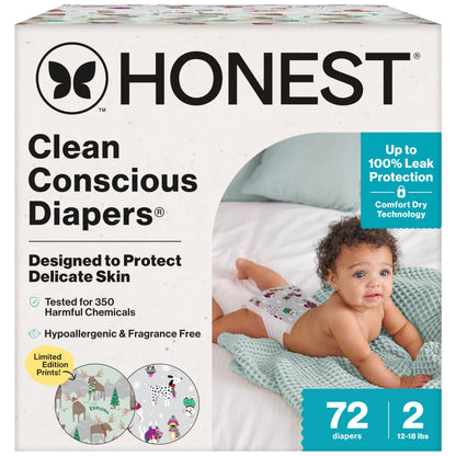 The Honest Company Comfort Dry Diapers: TCF Plant-Based Protection