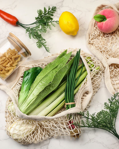 Eccliy Reusable Cotton Mesh Grocery & Produce Bags (12-Pack)