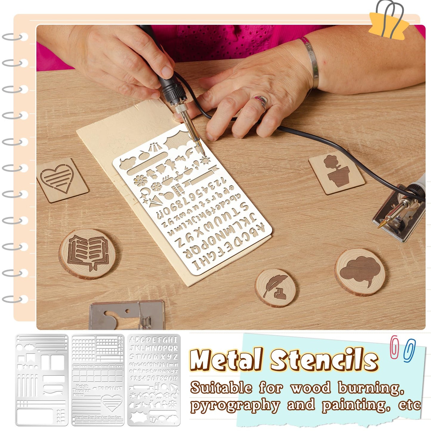 Sustainable Gift Wrap: Lewtemi Metal Stencils Stainless Steel Craft Non-Toxic