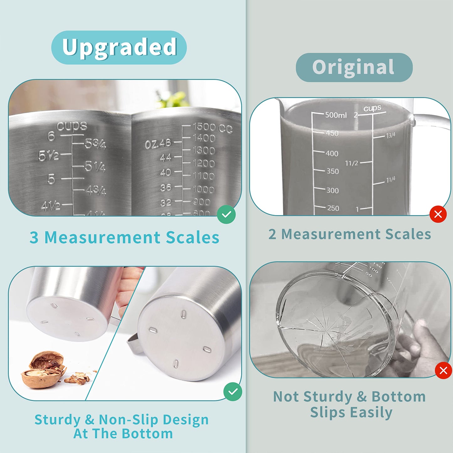 Microplastic-Free 304 Stainless Steel Measuring Cup – Newness