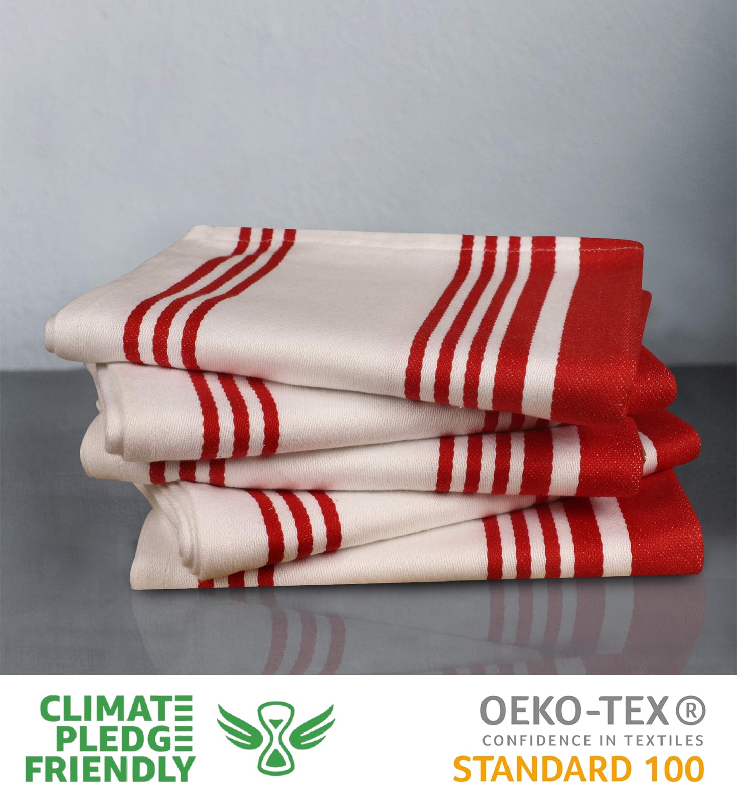 Microplastic-Free Kitchen: Urban Villa Cotton Dish Towels 6-Pack Non-Toxic