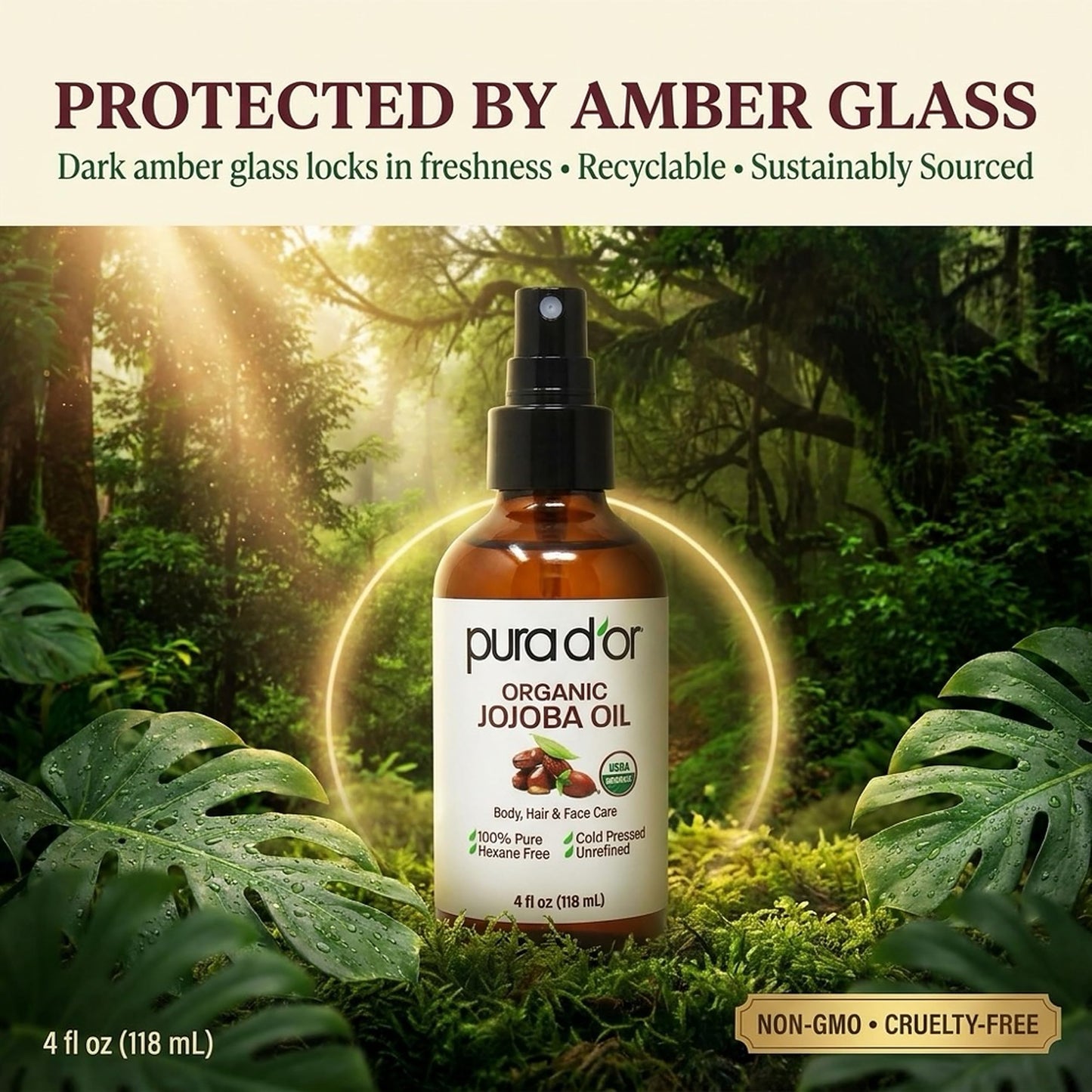 USDA Certified Organic Rosehip Seed Oil, 100% Pure Cold-Pressed – Pura D'or