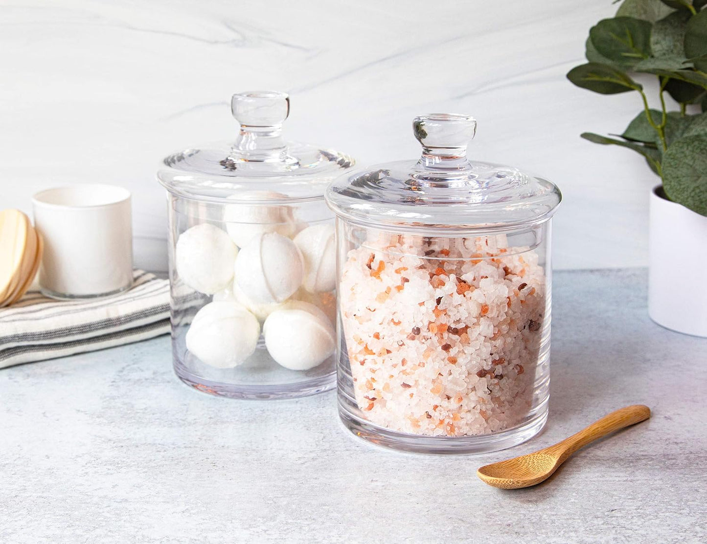 Plastic-Free Glass Apothecary Storage Jars, 36 oz, Set of 2 – Kook