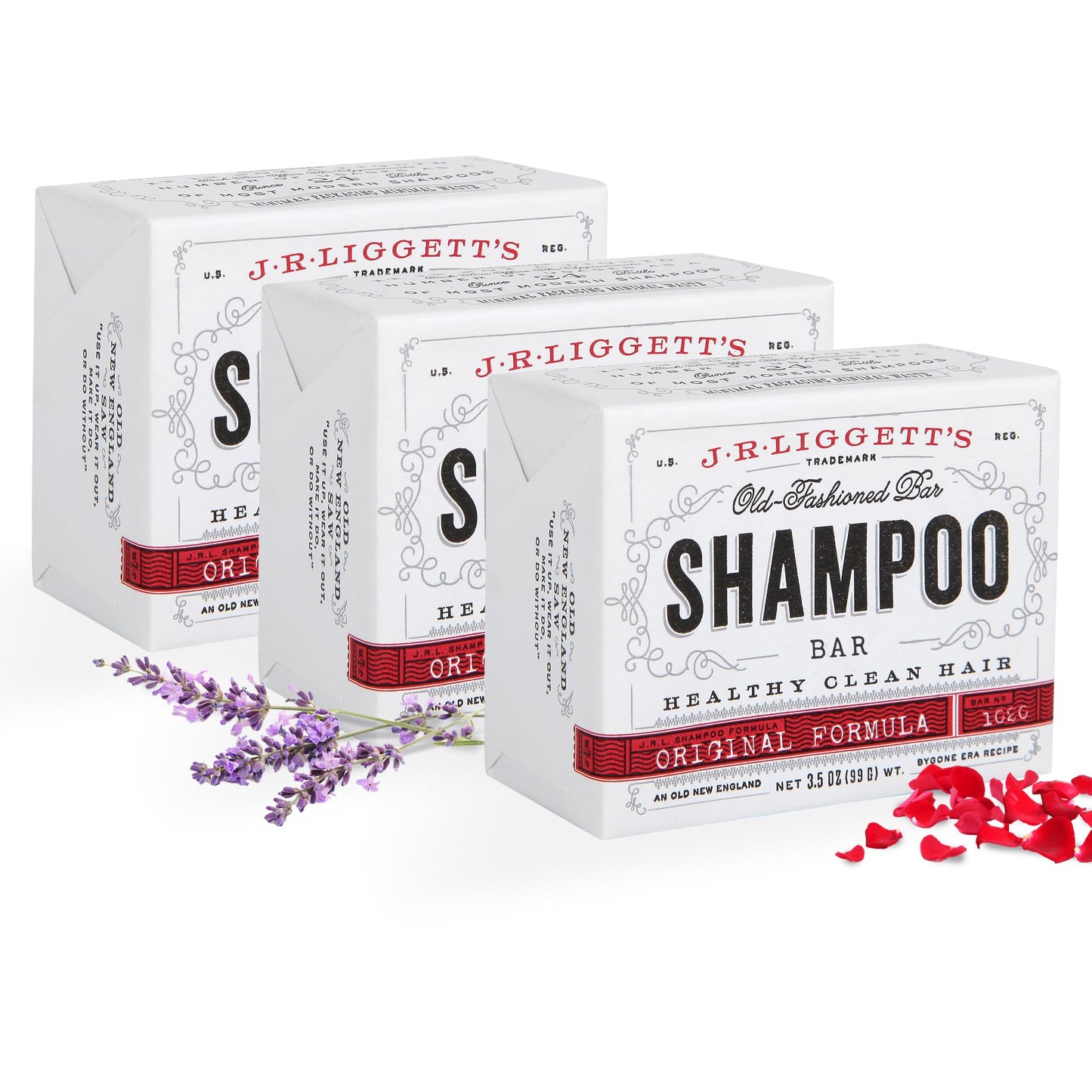 Plastic-Free, Sulfate-Free Shampoo Bar 3-Pack, Vegan – J.R. Liggett's