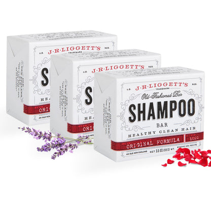 Plastic-Free, Sulfate-Free Shampoo Bar 3-Pack, Vegan – J.R. Liggett's