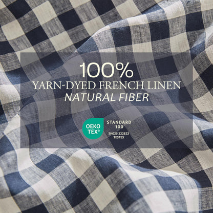 DAPU 100% Pure French Linen Sheets: Natural Normandy Flax Set