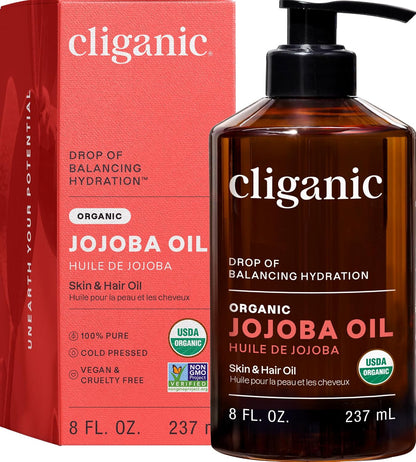 USDA Certified Organic Jojoba Oil, 100% Pure Single-Ingredient – Cliganic