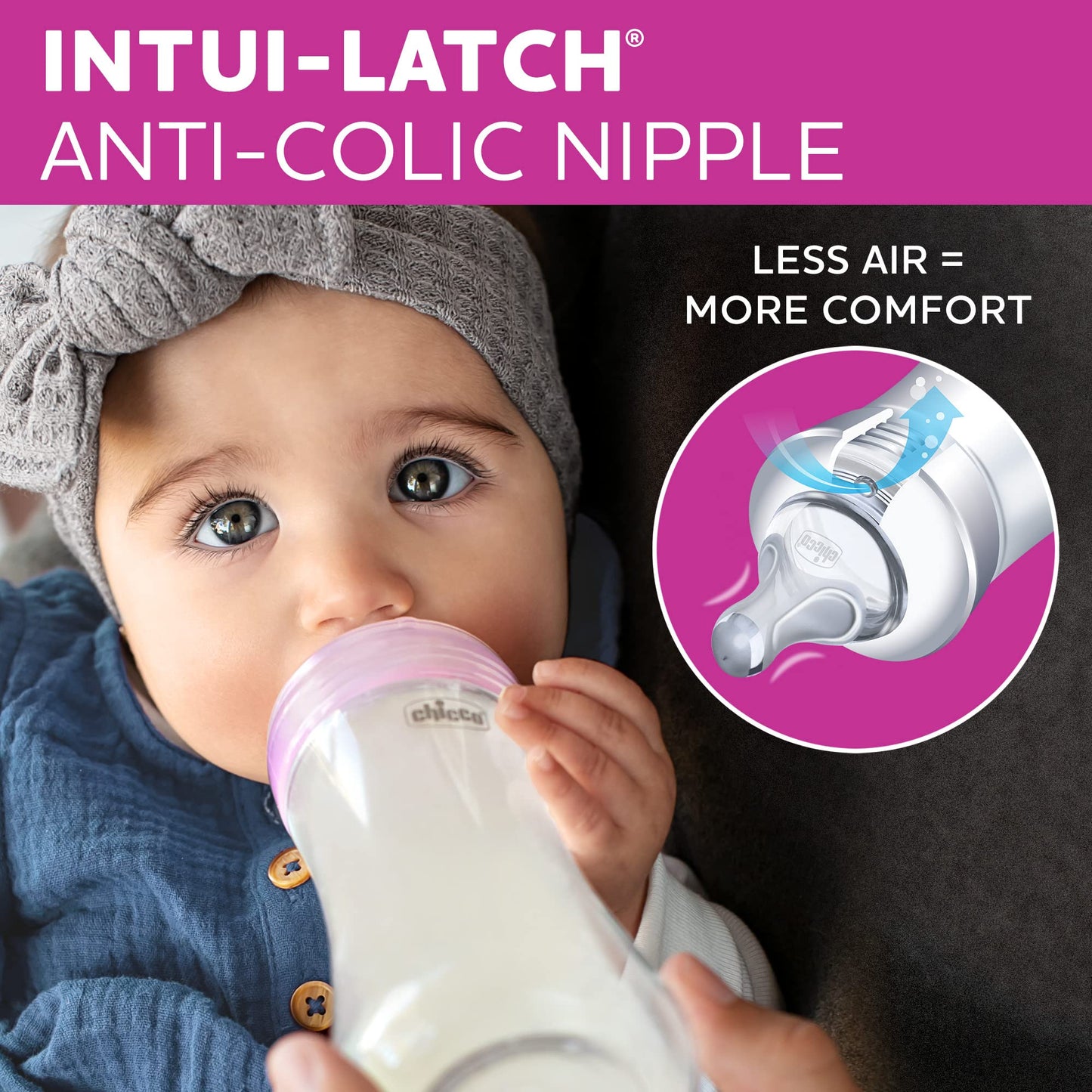 Chicco Duo 5oz Hybrid Baby Bottle with Invinci-Glass Interior (2-Pack)