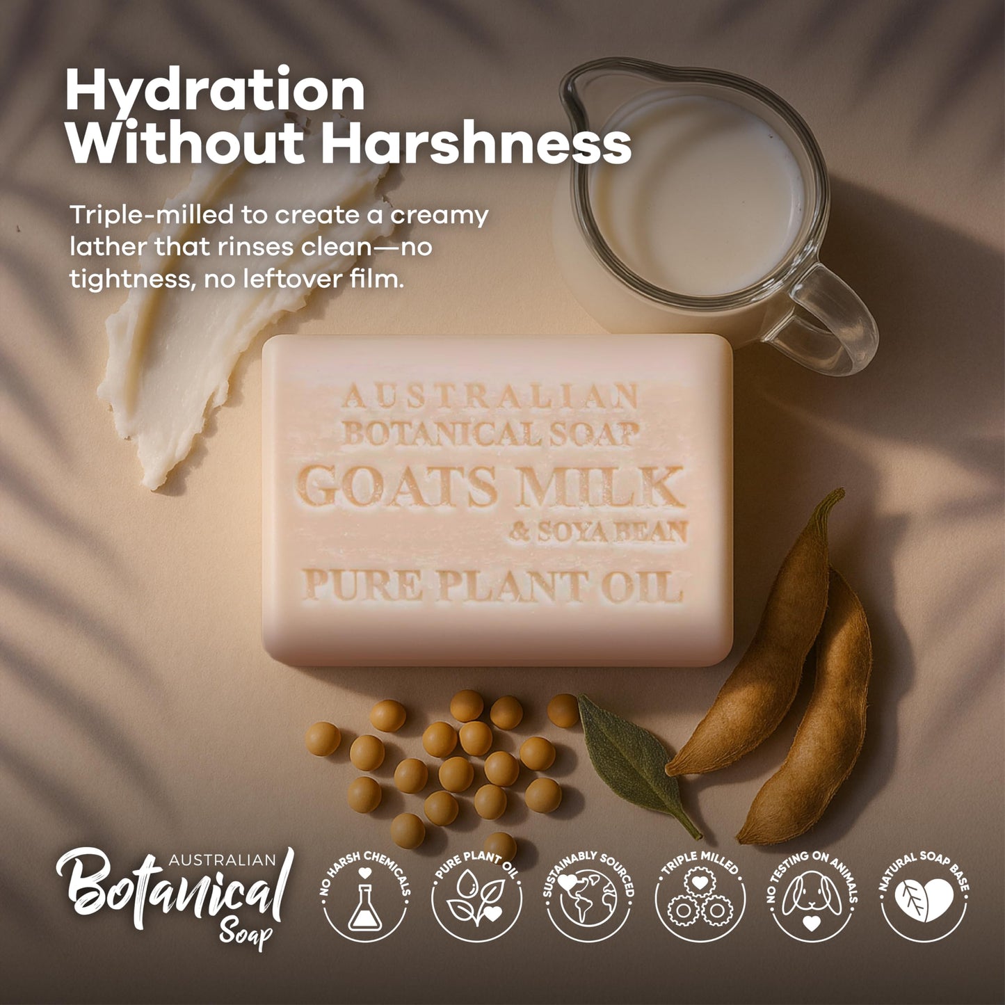 Triple-Milled Goat Milk & Organic Shea Soap – Australian Botanical