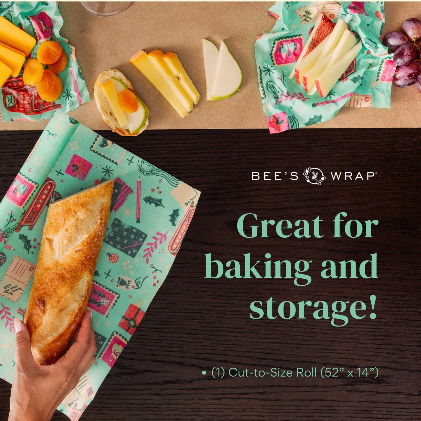 Plastic-Free Vegan Reusable Food Wrap Roll – Bee's Wrap