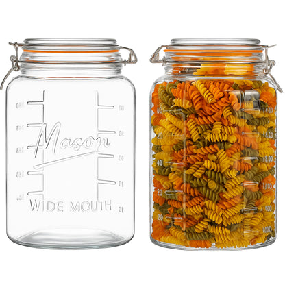 Plastic-Free 1-Gallon Glass Mason Jar with Glass Lid – Kitchentoolz