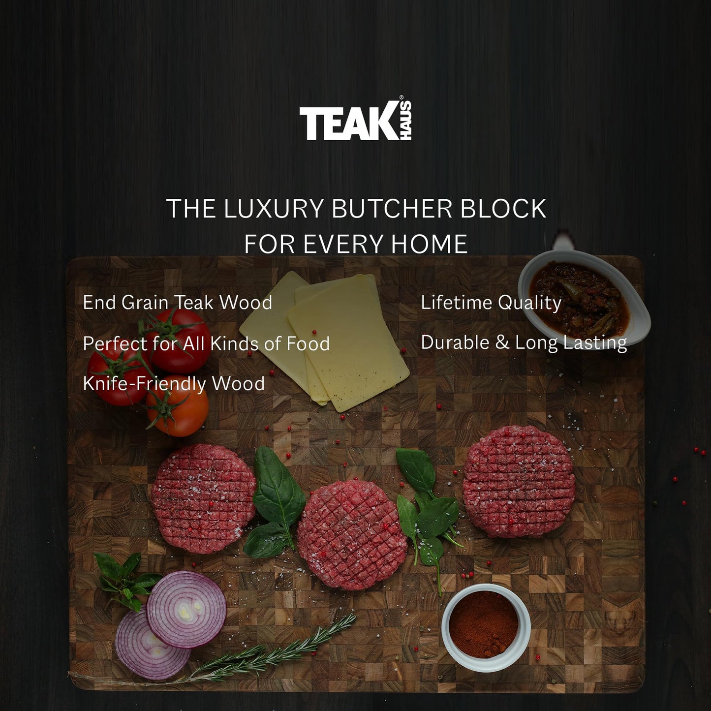 Non-Toxic Teak End-Grain Cutting Board, FSC-Certified – Teakhaus
