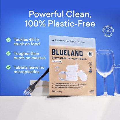 Blueland 100% Plastic-Free Dishwasher Detergent Tablets (36 Count)