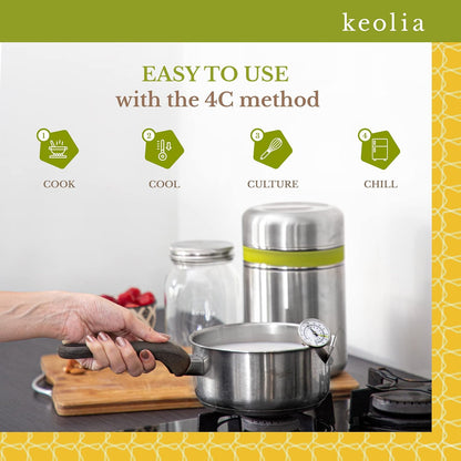 Microplastic-Free Non-Electric Yogurt Maker Kit with Glass Jar – Keolia