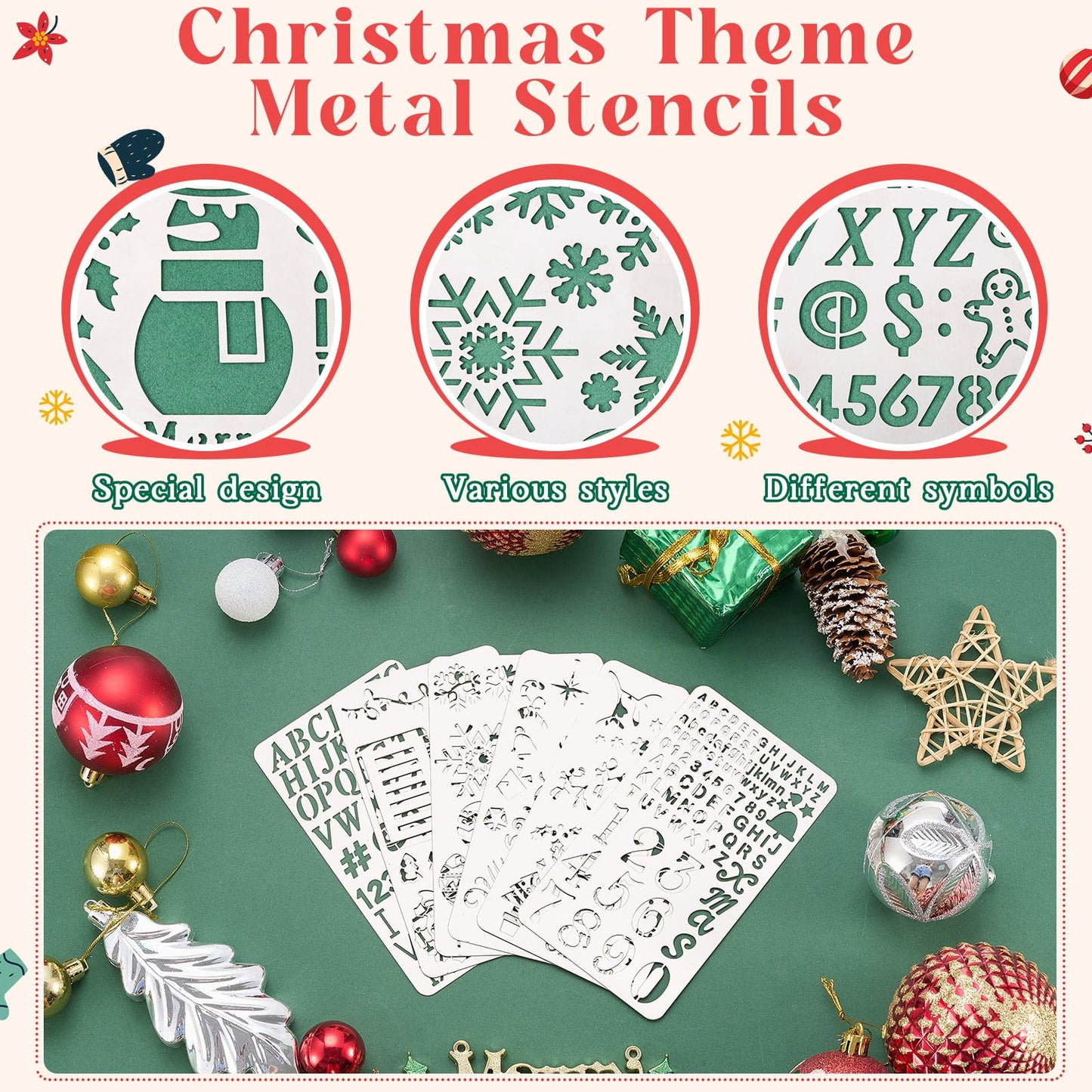 Sustainable Gift Wrap: Lewtemi Metal Stencils Stainless Steel Craft Non-Toxic