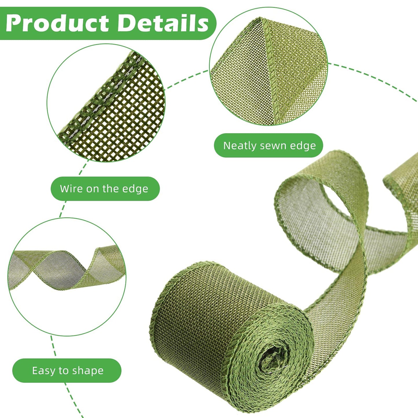 Extended 12-Yard Burlap Ribbon: Natural Wired Edge for Permanent, Handmade Bows & Garlands
